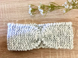 headband lynna pailleté blanc tricoté fait main clolicot