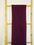 clolicot écharpe hiver laine tricot artisanat fait main création femme homme doux confort qualité unique accessoire mode style couleur aubergine bordeaux